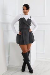 Kamali Pin Stripe Woven Tailored Mini Skirt