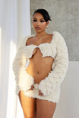 Anabella Faux Fur Cardigan &amp; Skirt SET