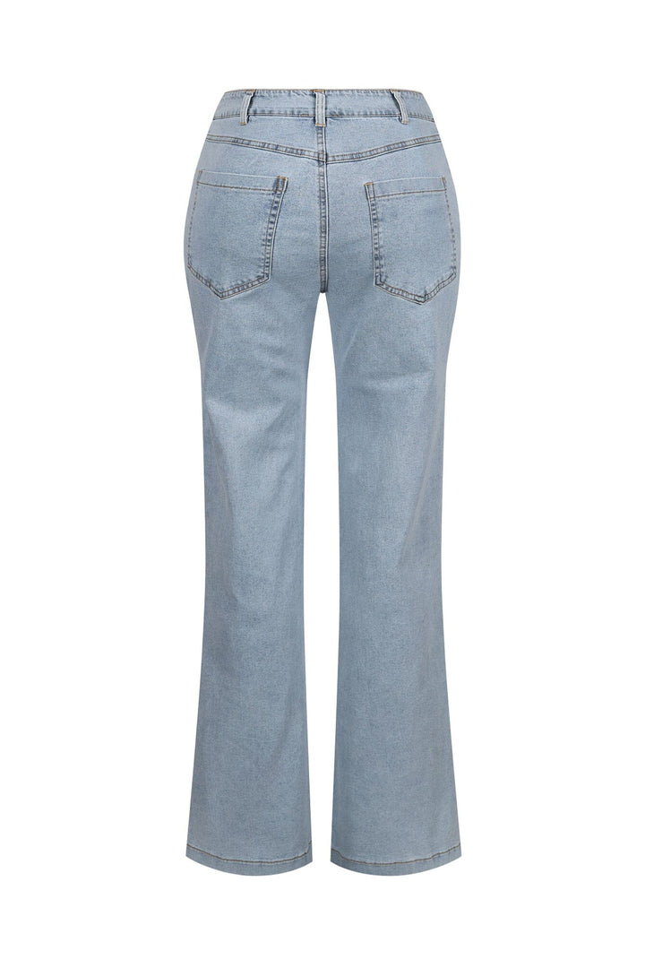 Wear The Attitude Cutout Baggy Jeans