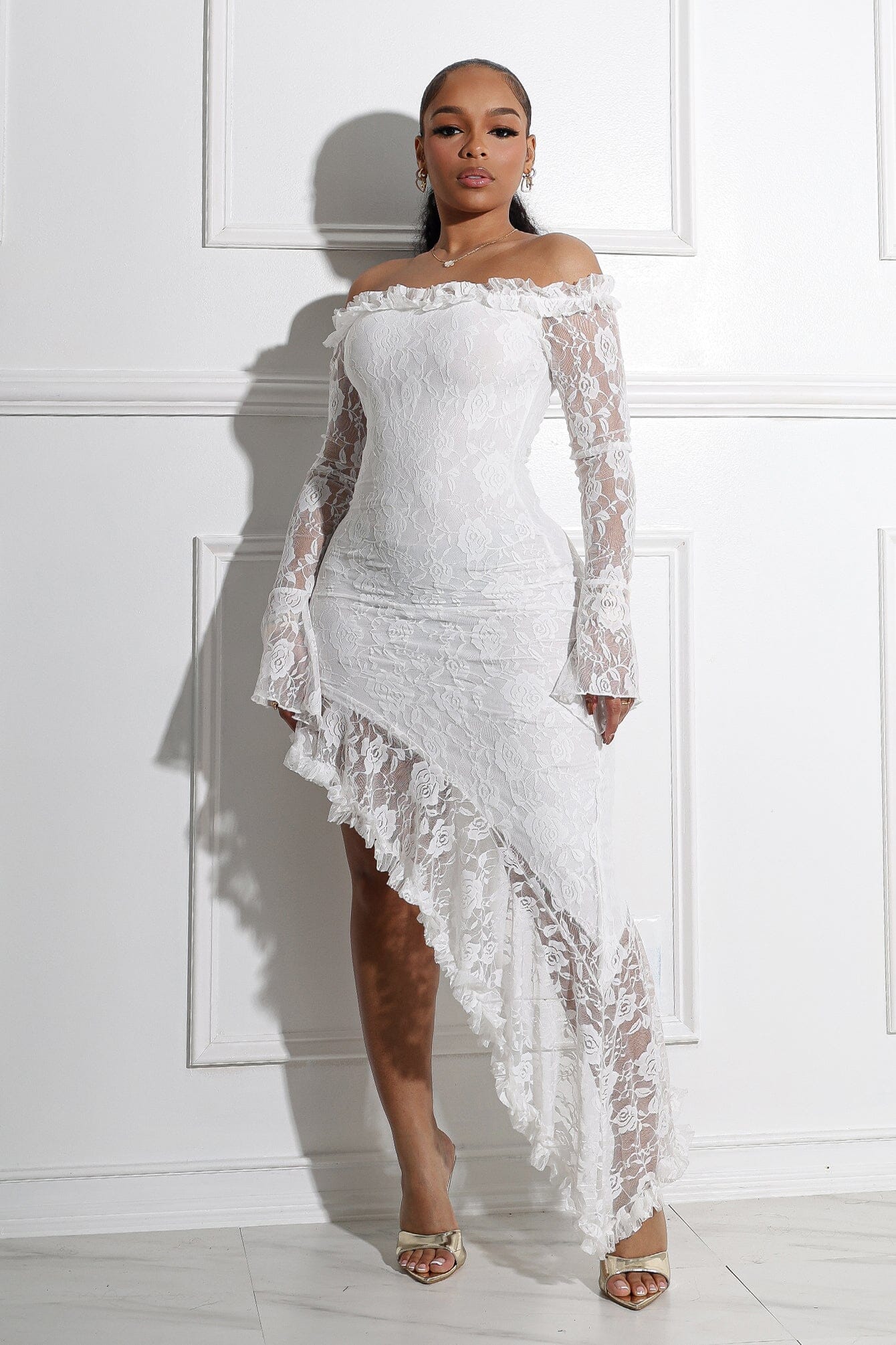 Serenity Lace Off Shoulder Maxi Dress Serenity Lace Off Shoulder Maxi Dress