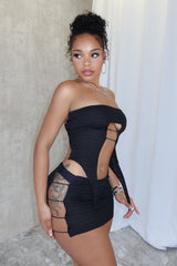 Endless Back Lace Up Top &amp; Skirt SET