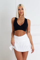 The Baby Ribbed Deep V-Neck Top