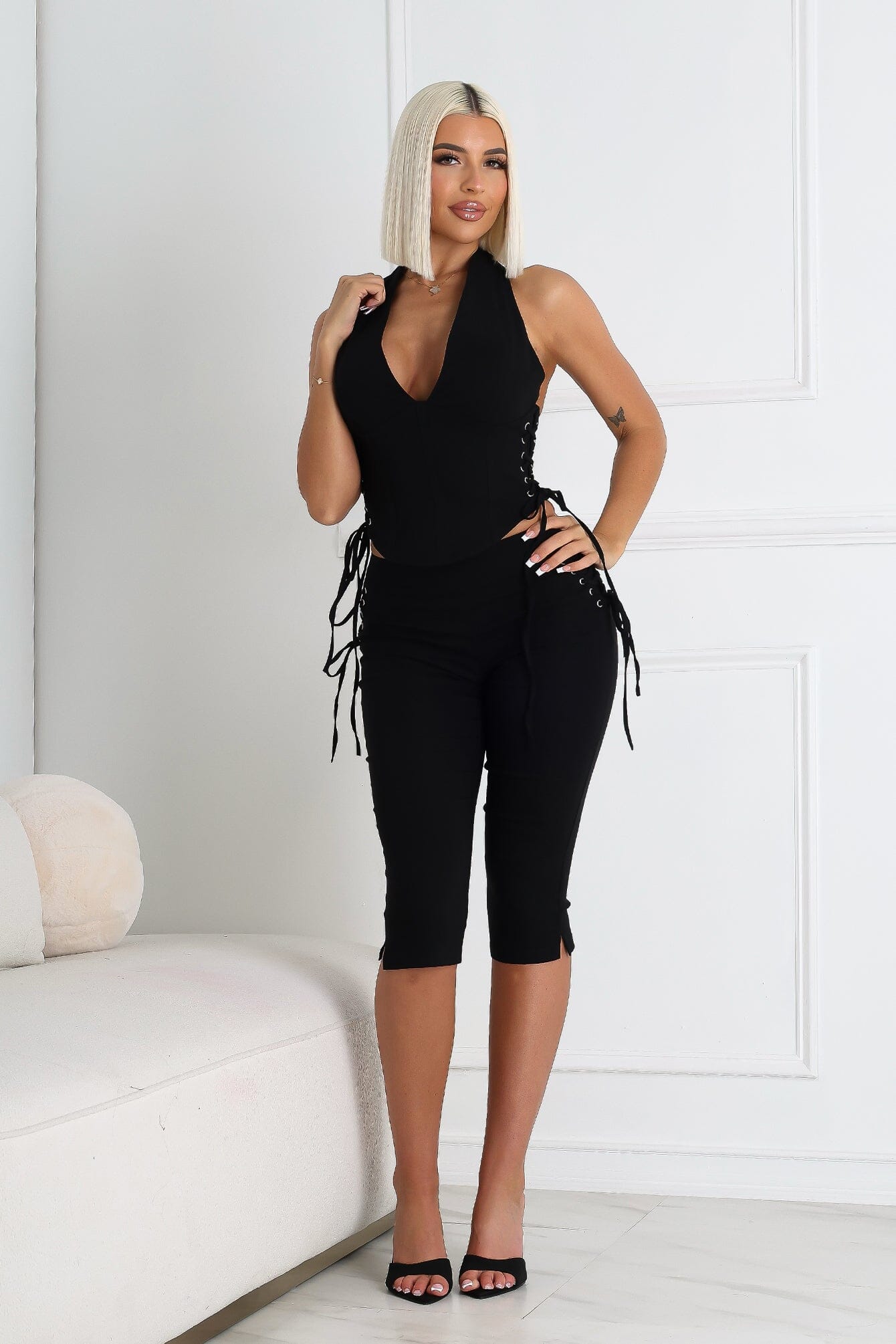 Kona Poplin Lace Up Capri Pants – EDGE
