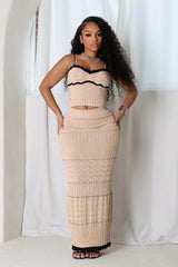 Aaliyah Rib Knit Tank Top &amp; Skirt SET