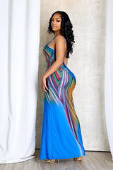 Murmur Starfish Detail Print Maxi Dress