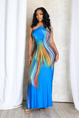 Murmur Starfish Detail Print Maxi Dress