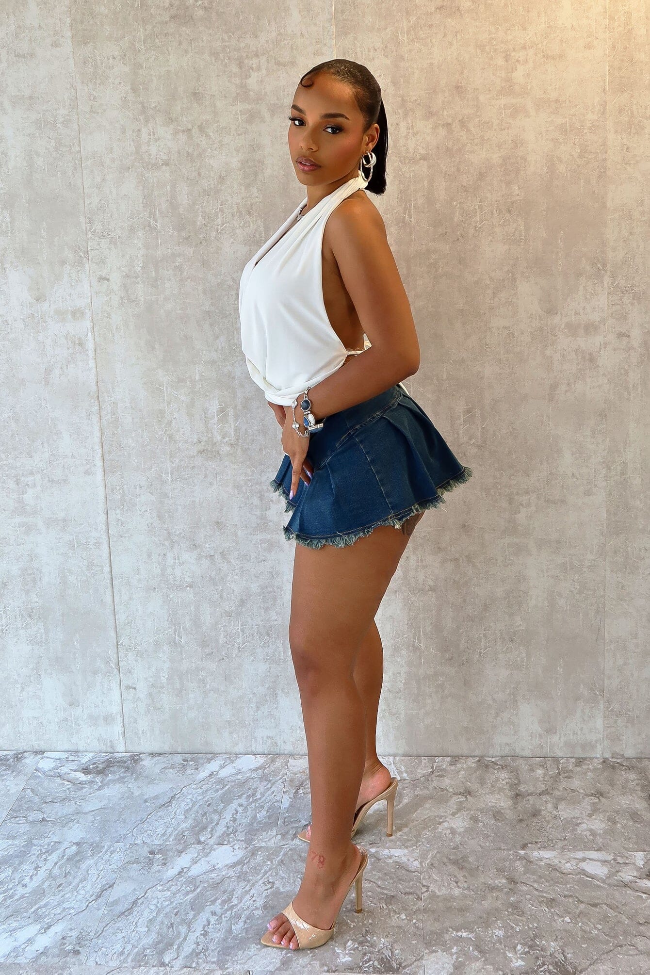 【PORTERNA】Pure Denim Short Skirt Edikted Micah Denim Mini Skirt | PacSun