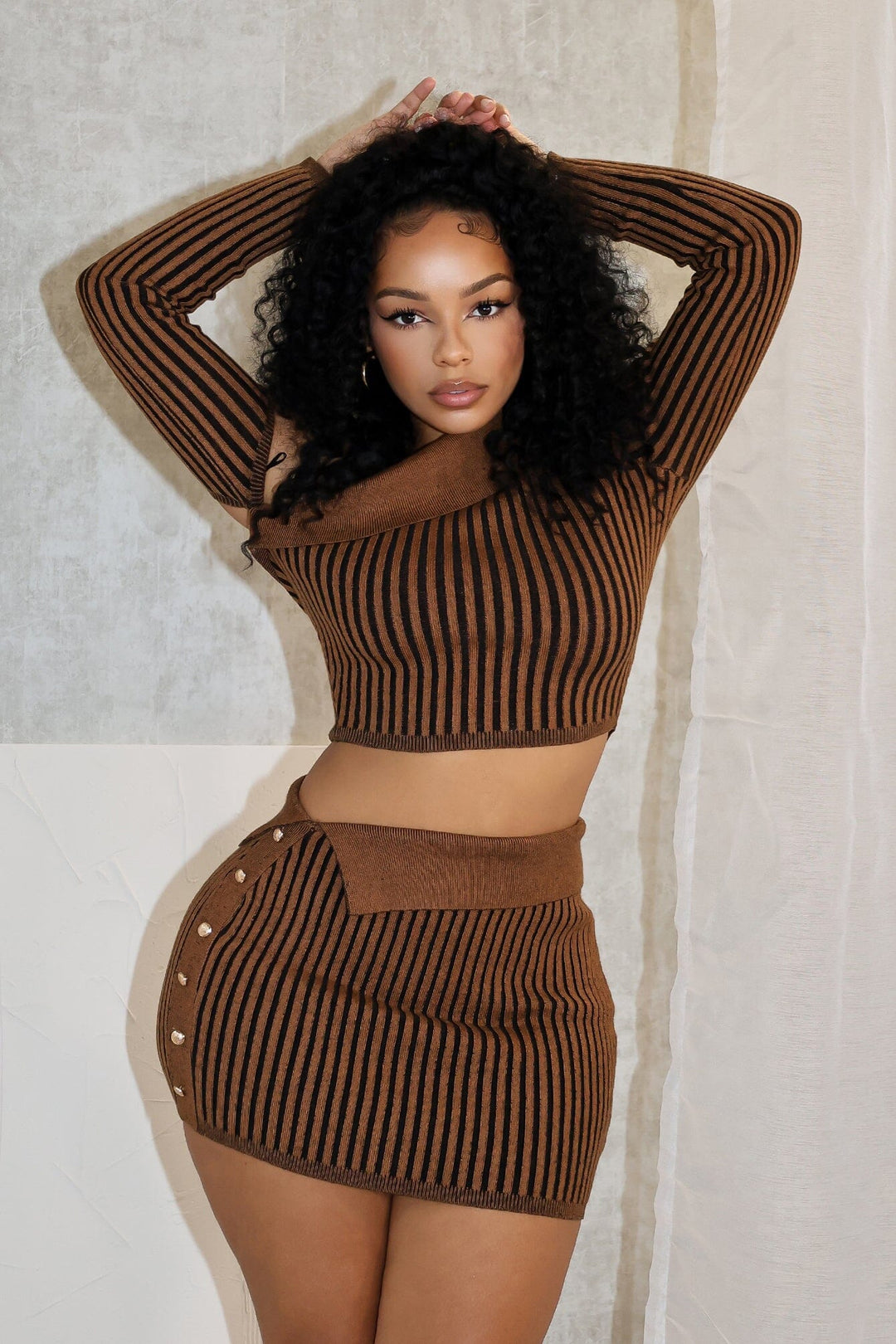 Romanticizing Fall Knit Top &amp; Skirt SET