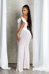 Myllure Mesh Chain Halter Jumpsuit