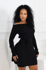 Kara Off Shoulder Flare Mini Dress