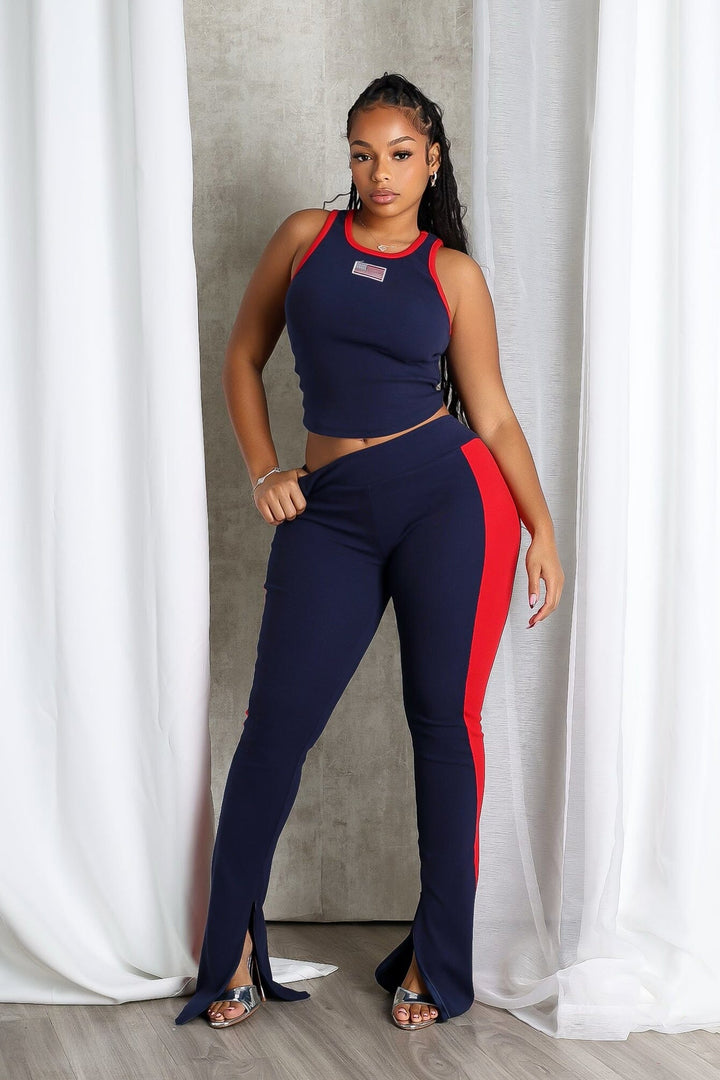Firework Nights USA Flag Tank Top &amp; Pants SET