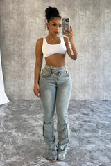 Tic Tac Toe Denim Cargo Jeans