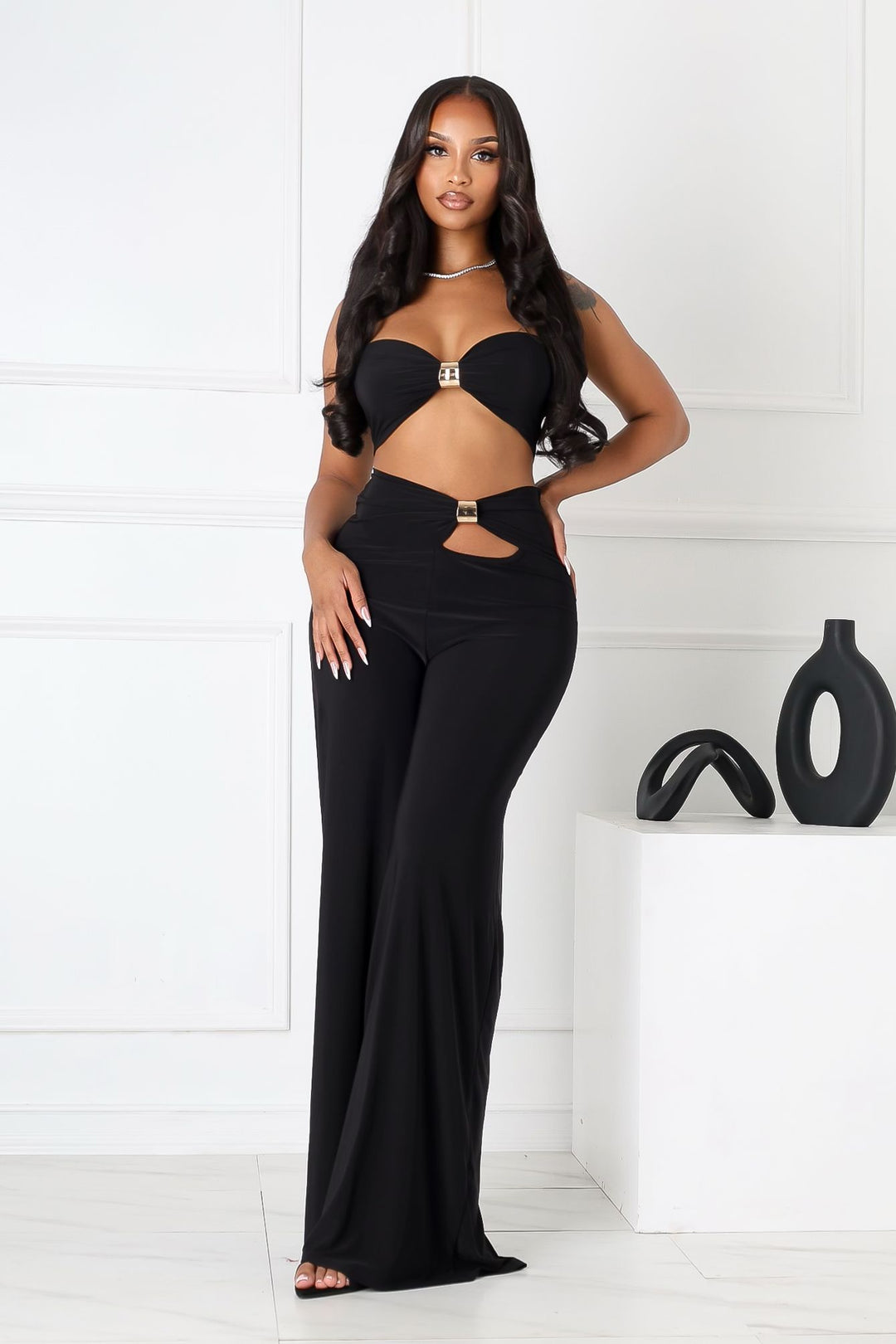 Goldenedge Metal Top &amp; Pants SET