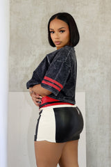 Tayla Mineral Wash 22 Graphic Crop Top