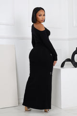 Set Me Free Cross Metal Maxi Dress