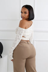 Chloe Burnout Mesh Cutout Top