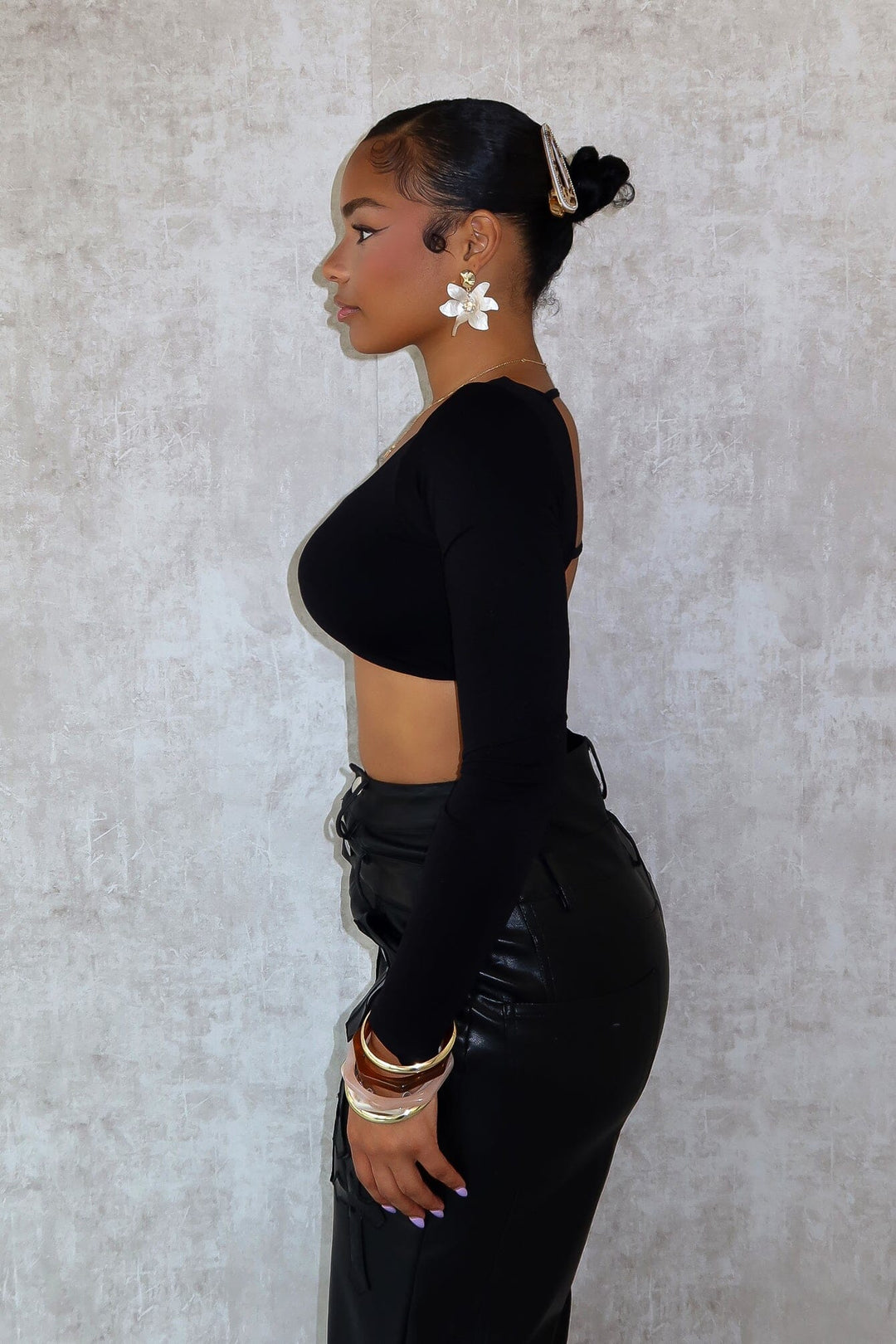 Harriet Back Cutout Crop Top