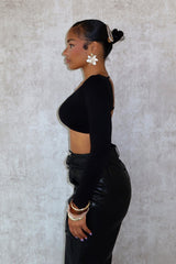 Harriet Back Cutout Crop Top