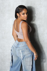 Coreform Ribbed V Neck Tank Top