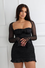 Violeta Mesh Glitter Mini Dress