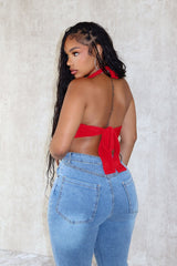 Still There Slinky Halter O Ring Top