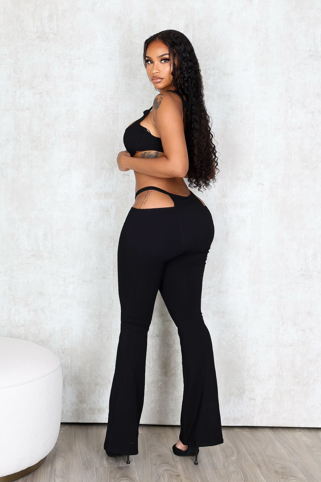 Armored Strappy Crop Top &amp; Pants SET