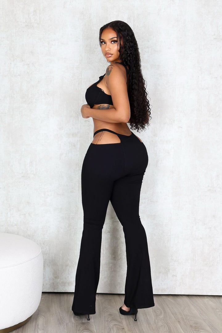 Armored Strappy Crop Top &amp; Pants SET