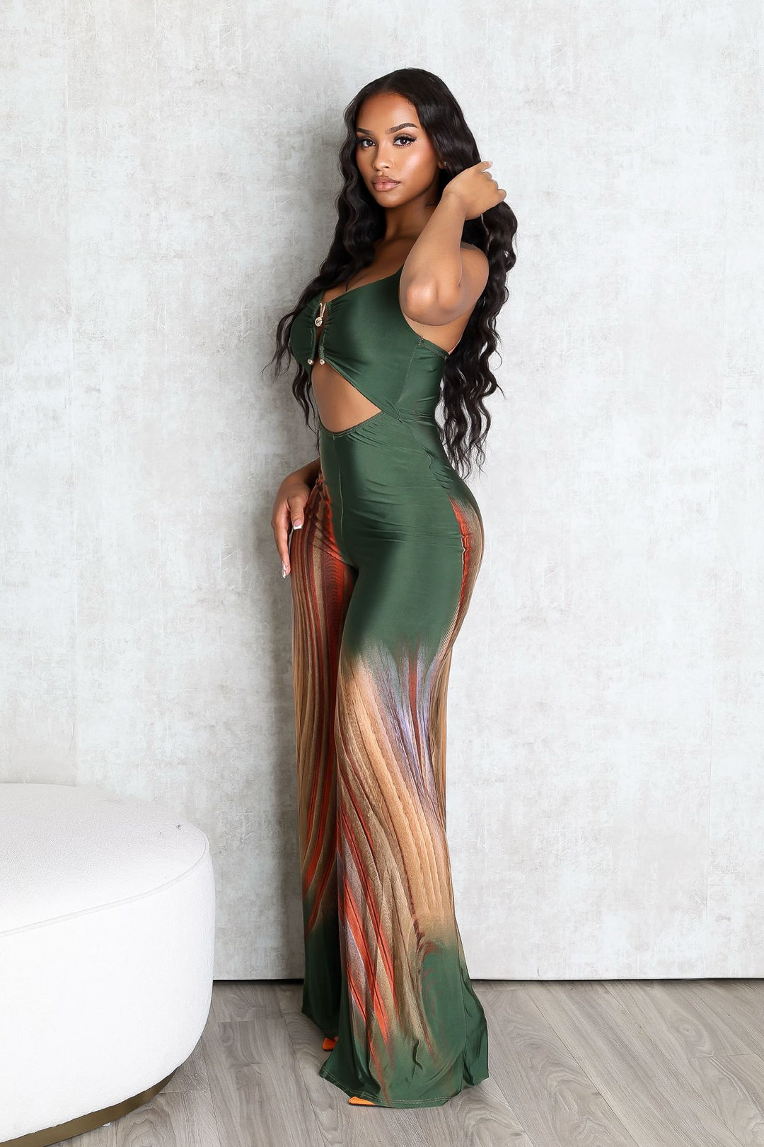 Playing Me Print Cami Jumpsuit