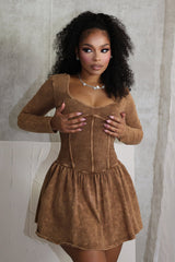 Chelsea Mineral Washed Corset Mini Dress
