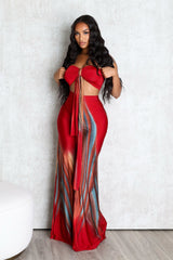 Playing Me Print Top &amp; Pants SET