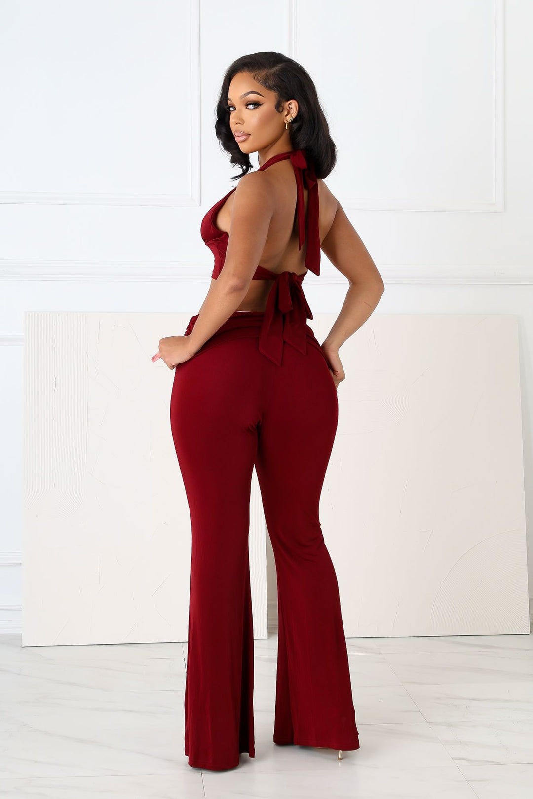 Graceful Passion Crop Top &amp; Pants SET