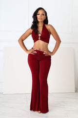 Graceful Passion Crop Top &amp; Pants SET