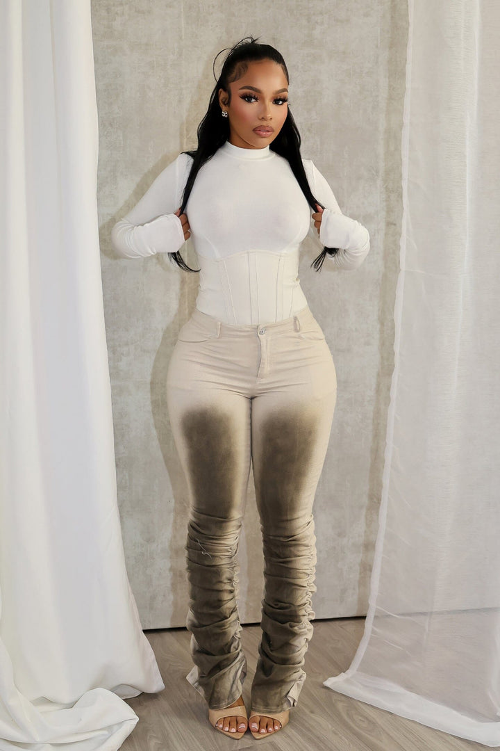Lisa Airbrushed Ruched Pants
