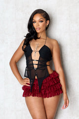 Tenebria Halter Keyhole Top