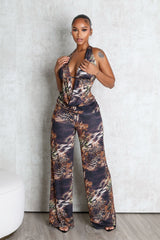 Magic Kingdom Print Top &amp; Pants SET