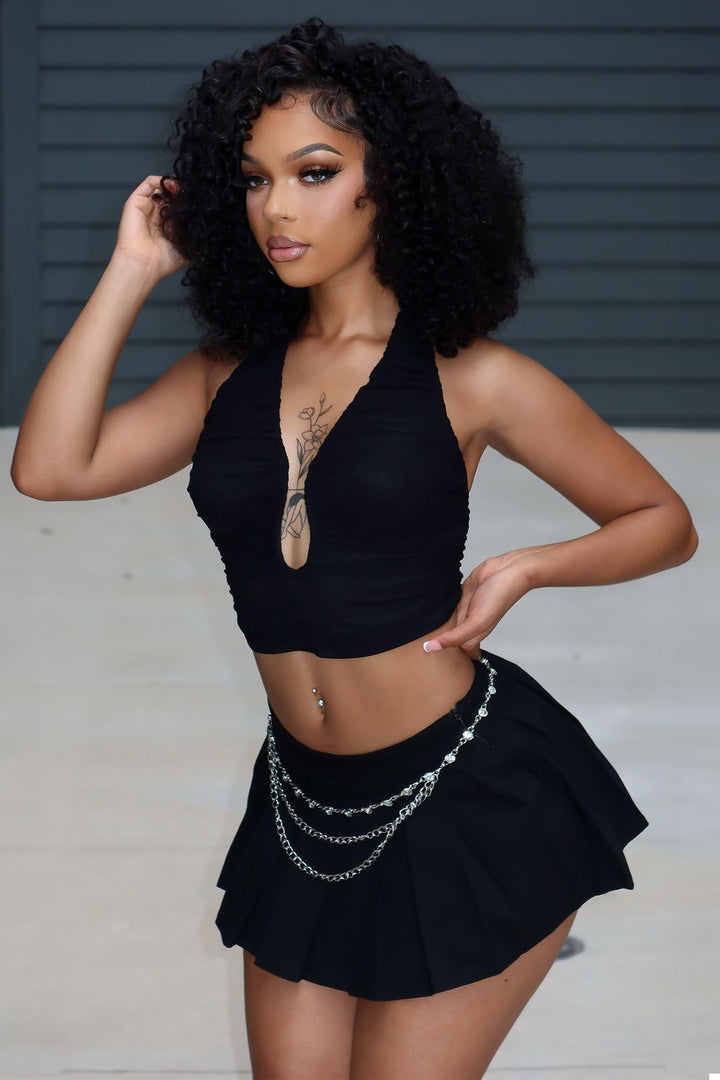 Siren Wire Mesh Halter Top