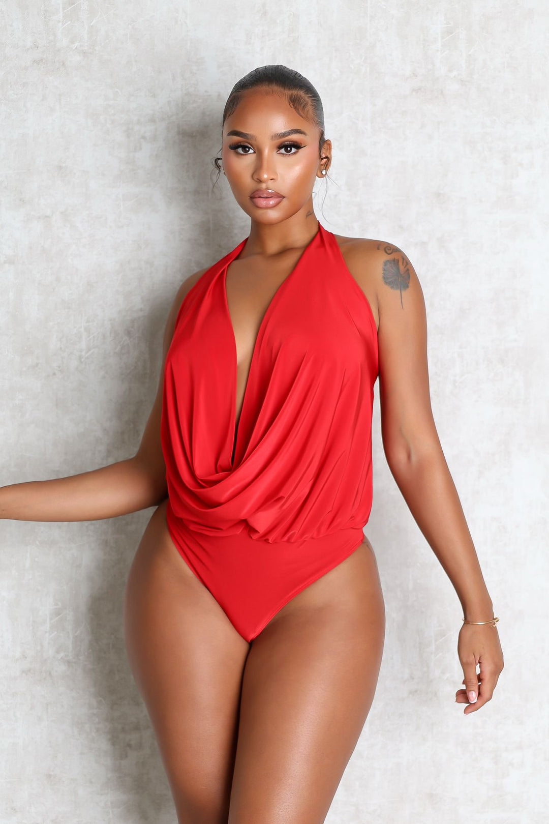 Softly Luxurious Cowl Bodysuit