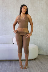 Calm Touch Knit Top &amp; Capri SET