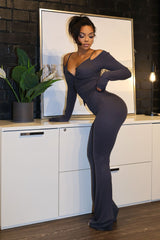 Sunday Drape Soft Henley Top &amp; Pants SET