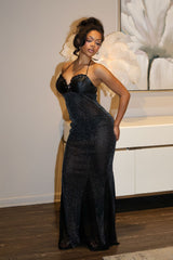High Shine Mermaid Halter Dress