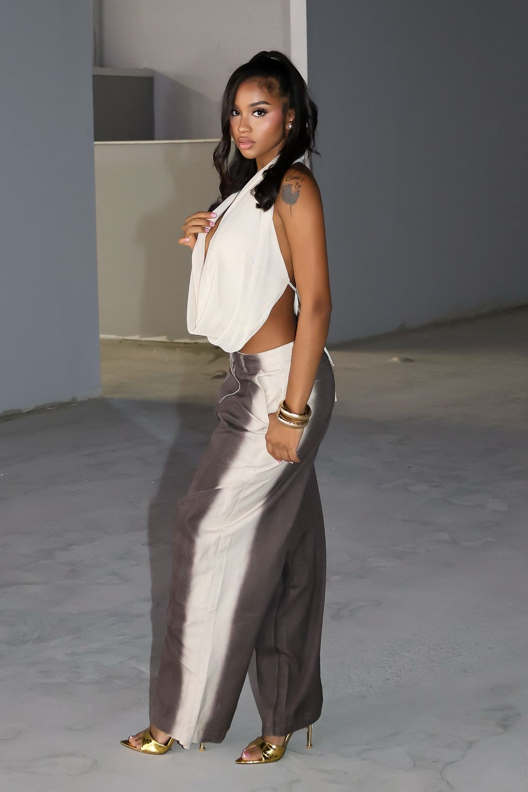 Canvas Mist Airbrushed Baggy Pants