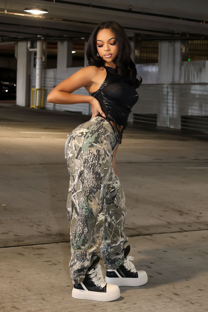 Outlaw Camo Print Denim Jeans