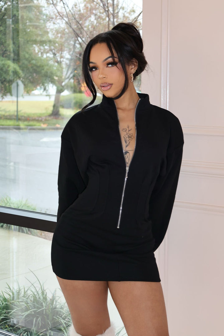 Minato Long Sleeve Scuba Dress