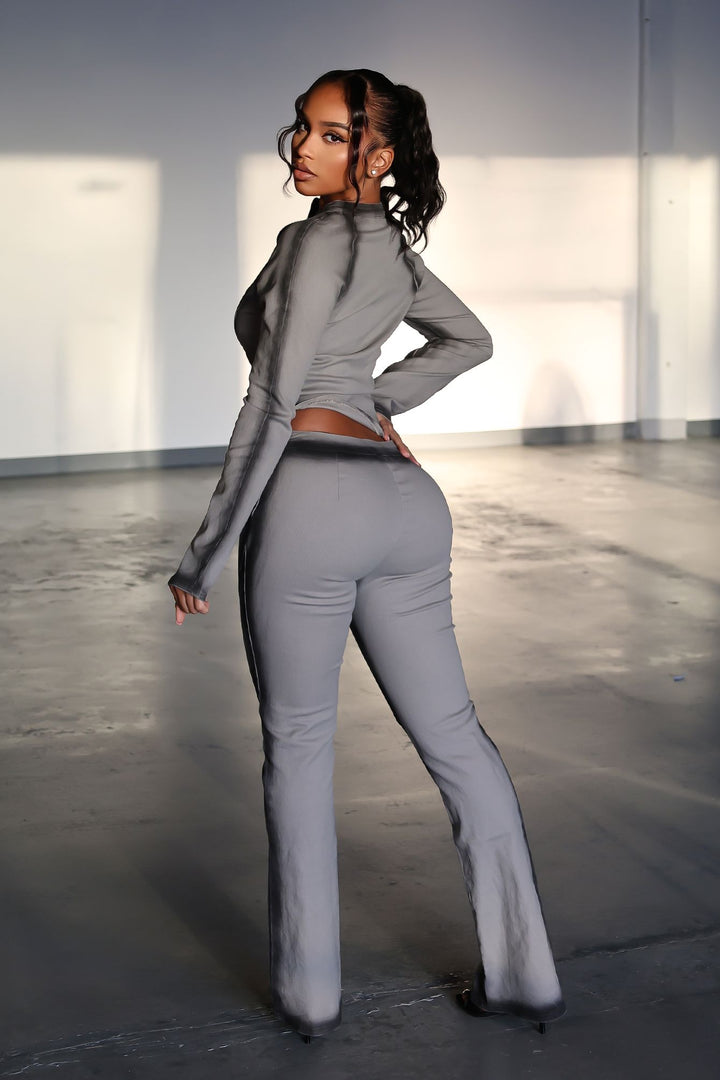 Grey Pop Airbrushed Jacket &amp; Pants SET