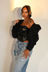 Hugging Winter Puffer Cropped Jacket
