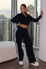 Chill Motion Striped Jacket &amp; Pants SET