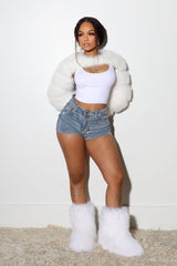 Opulent Rhinestone Denim Shorts