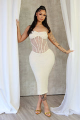 Elaine Mesh Lace Corset Dress