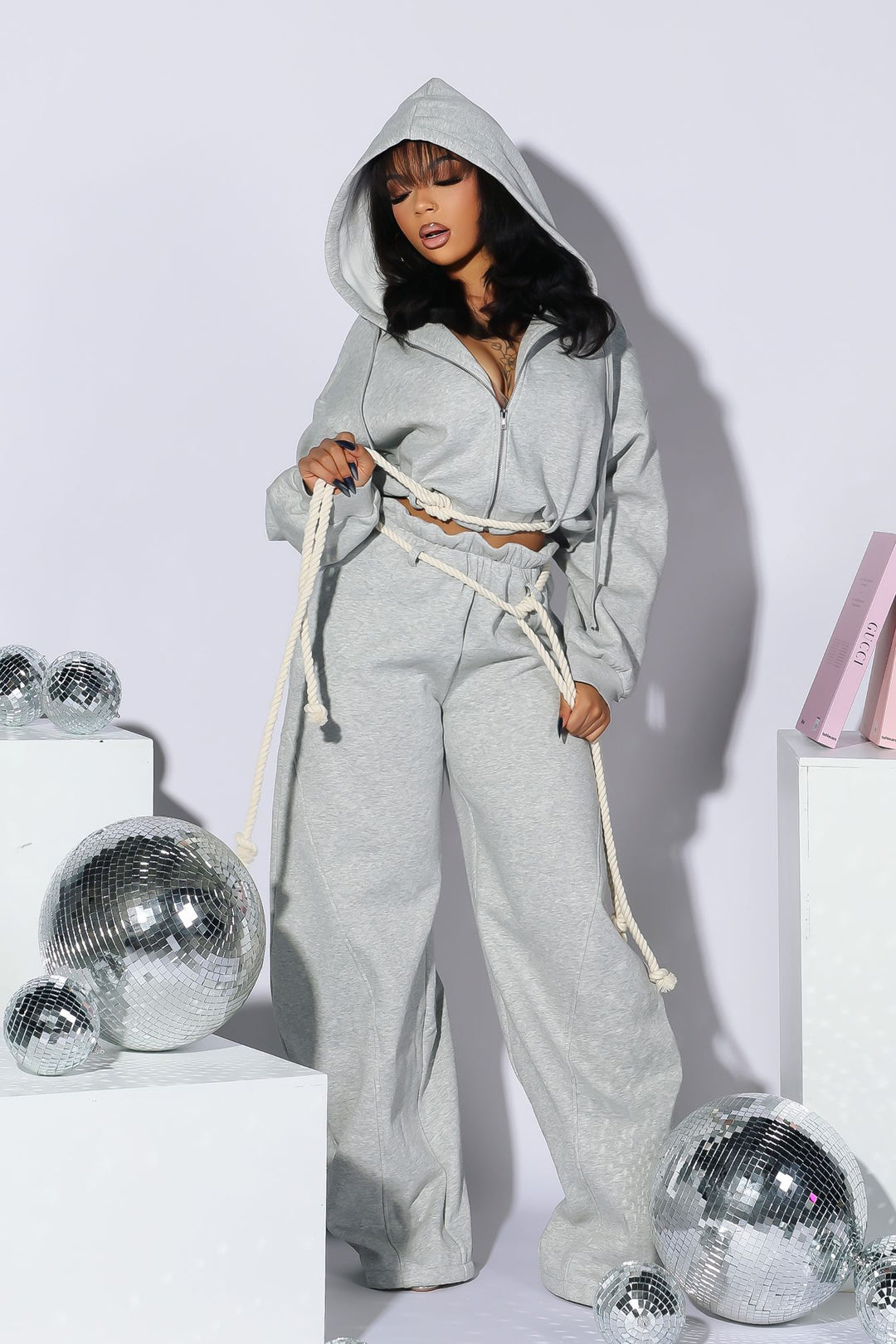 Rope Riot Zip Up Hoodie &amp; Pants SET