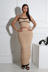 Aaliyah Rib Knit Tank Top &amp; Skirt SET